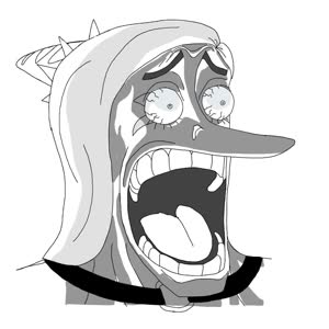 Anime Fang meme Monochrome One_Piece Pterodactyl // 1000x1000 // 88.7KB