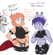 Breasts Color cosplay Fang panties reed trish Wurm_Drama // 694x721 // 224.6KB