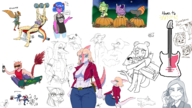 Aggie dino_nuggets Fang I_Wani_Hug_That_Gator Mia Naomi Naser reed Stella Susie_(Deltarune) trish // 1920x1080 // 1.2MB