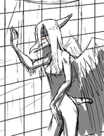 black_and_white Fang Masturbation Monochrome Pussy // 922x1200 // 450.5KB