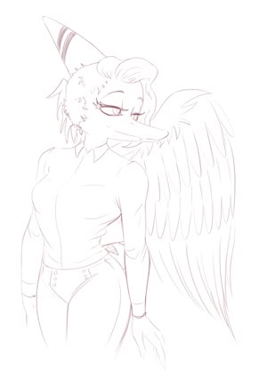 Genderswap Monochrome Nasera // 1197x1739 // 472.7KB