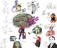 Aggie Anime Anon Background_Character crossover Dragon_Ball Fang Gina goodbye_volcano_high Naomi Naser Original_Character reed Rosa Sage schizo-chan Stella trish Video_Game // 3000x2500 // 3.7MB