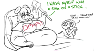 black_and_white Fat Generic_Anon Monochrome Stegosaurus Stella The_Simpsons Wall_Stella // 1200x655 // 356.3KB
