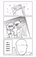 Anon black_and_white Blushing comic Fang gif kissing Monochrome NTR ntr_stella Stella // 600x943 // 513.6KB