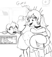 Anon black_and_white Breasts Fang Monochrome Rosa Stella // 1474x1620 // 1.0MB
