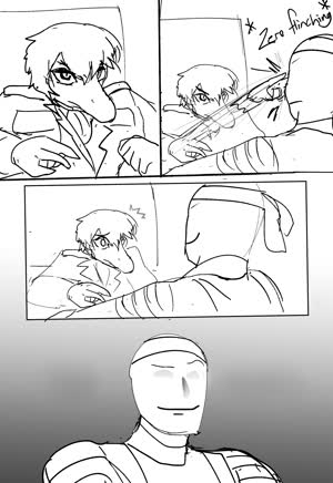 Anon black_and_white comic crossover Metal_Gear Monochrome reed // 1788x2607 // 1.3MB