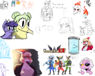 abstract_fang Aggie Anon Babs crossover dino_nuggets Erin Fang Genderswap Mia Mrs_Roberts Naomi Original_Character Raptor reed Reeda schizo-chan Stella trish // 2500x2000 // 2.1MB