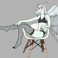 Alternate_Outfit Bra Color Fang Feet panties Pterodactyl Stockings // 3508x2480 // 302.2KB