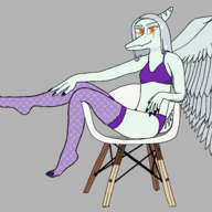 Alternate_Outfit Bra Color Fang Feet panties Pterodactyl Stockings // 3508x2480 // 303.3KB