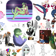 Aggie Amber Anon Erin Fang Judee Mia Naomi Naser Olivia Original_Character schizo-chan // 2500x2000 // 2.5MB