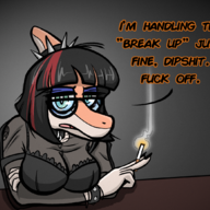 Alternate_Outfit Color glasses Naomi Parasaurolophus Smoking // 1290x1054 // 1.9MB