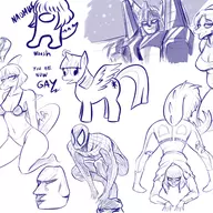 Amogus Bikini Cassandra crossover Fat meme Mia Monochrome My_Little_Pony Naomi Original_Character spider-man // 3099x2216 // 3.3MB