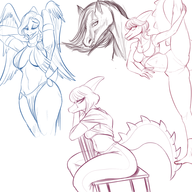Cassandra Color Naomi Original_Character Samantha_(Fang's_mom) sketch // 2092x1928 // 1.6MB