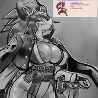 4chan Aquilops Breasts cosplay crossover Guilty_Gear Monochrome Rosa Video_Game // 1522x1684 // 326.0KB