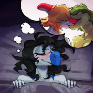 Baryonyx Blushing Color Gay I_Wani_Hug_That_Gator Izzy Kaiden kissing Nude Original_Character Parasaurolophus Rhinorex Trent_D_Nito // 1078x752 // 308.3KB