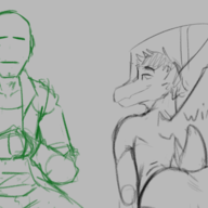 Anon Monochrome Naser Pterodactyl sketch // 918x467 // 183.9KB