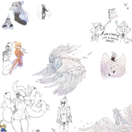 abstract_fang Aggie Amber Color Fang Judee Naomi Original_Character schizo-chan // 2750x2750 // 2.3MB