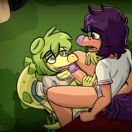 Blowjob Blushing Color Foreplay glasses Penis Raptor Sage Stegosaurus Stella Volcano_High_School // 1638x1260 // 3.7MB