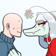 Alternate_Outfit Anon Blushing Christmas Color Fang Holiday Pterodactyl // 631x499 // 143.3KB