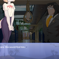 Anon Ending_4 game_asset Parasaurolophus Principal_Spears Volcano_High_School // 1706x966 // 1.3MB