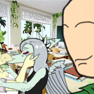 Anon Blushing Fang game_asset kissing Pterodactyl Stegosaurus Stella Volcano_High_School // 759x427 // 420.5KB
