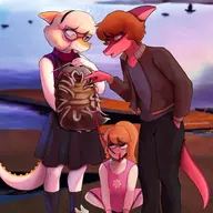 children Claire_(Naomi's_Daughter) Color glasses Melissa_(Naomi's_Daughter) Original_Character Parasaurolophus Tommy_(Naomi's_Son) // 1779x2048 // 517.6KB