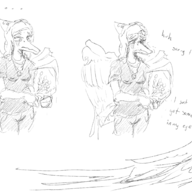 black_and_white Ending_4 Fang lucy Monochrome Pterodactyl sketch // 3250x900 // 1.1MB