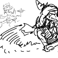 black_and_white Fang Monochrome Musical_Instrument Pterodactyl Raptor reed sketch Triceratops trish Wurm_Drama // 1246x590 // 324.2KB