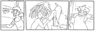 Anon black_and_white comic Fang Foreplay Monochrome reed // 3600x1200 // 577.6KB