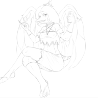 black_and_white cosplay Fang Feet Monochrome Pterodactyl // 1119x966 // 194.9KB