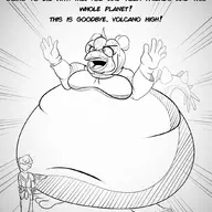 Dragon_Ball Fat goodbye_volcano_high Monochrome Raptor Sage Stegosaurus Stella Wall_Stella // 1044x1250 // 544.2KB