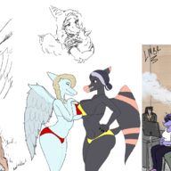 Alternate_Outfit Amber Anon Aquilops Bikini Ending_4 Fang Jingo lucy Mr._Carldelewski Principal_Spears Pterodactyl Ripley_(Fang's_dad) Rosa Sabah Samantha_(Fang's_mom) sketch Swimwear Triceratops Trish's_mom // 1920x1080 // 1.0MB