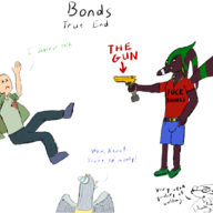 Anon Blood Ending_3 Fang gun lucy Original_Character Pterodactyl // 1000x800 // 242.3KB
