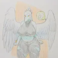 Anon Blushing Breasts Fang Fat Pterodactyl // 2408x2585 // 1.5MB