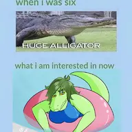 Baryonyx Color edit I_Wani_Hug_That_Gator meme Olivia Swimwear // 828x1008 // 98.5KB