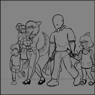 Anon black_and_white children Claire_(Naomi's_Daughter) Feet Melissa_(Naomi's_Daughter) Monochrome Naomi Original_Character Tommy_(Naomi's_Son) // 1012x1011 // 244.0KB