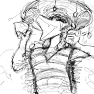 black_and_white cosplay Fang Monochrome Pterodactyl sketch // 1200x675 // 222.4KB