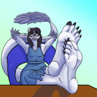 Blushing Color Feet Front-Facing I_Wani_Hug_That_Gator Lunara Raptor // 1712x1446 // 1.2MB