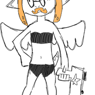 Alternate_Outfit black_and_white cosplay crossover Fang Front-Facing gun Monochrome Pterodactyl Video_Game // 403x713 // 138.3KB
