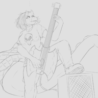 Ankylosaurus Babs Background_Character black_and_white Monochrome Musical_Instrument // 2800x2200 // 463.8KB