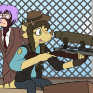 Color cosplay crossover glasses gun Raptor Sage Stephanie Team_Fortress_2 Triceratops Video_Game // 1393x864 // 720.4KB