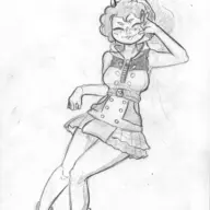 Monochrome Original_Character Sera_(Trish's_Daughter) sketch // 1250x1635 // 376.3KB
