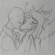 Anon Fang kissing Monochrome sketch // 2560x1892 // 191.3KB