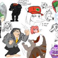 Aggie Amogus Anon Color Fang Front-Facing Genderswap Humanized Naser Olivia Principal_Spears Reeda Ripley_(Fang's_dad) The_Simpsons Video_Game crossover dino_nuggets femReed gun meme reed sneed trish // 1920x1080 // 767.1KB