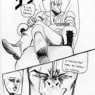 Anime Anon comic Jojo's_Bizarre_Adventure Monochrome Ripley_(Fang's_dad) Spanish_Text // 2902x4096 // 1.9MB