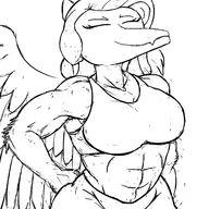 abs Fit Monochrome Pterodactyl Samantha_(Fang's_mom) sketch // 2480x3508 // 1.1MB