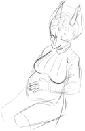 black_and_white Monochrome pregnant sketch trish // 986x1513 // 281.4KB