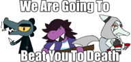 bea crossover Deltarune Fang night_in_the_woods Susie_(Deltarune) Video_Game // 1385x655 // 67.6KB