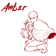 Amber Anon children crossover Monochrome Video_Game // 600x600 // 115.0KB