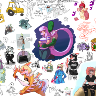 Aggie Alternate_Outfit Amber Anon Background_Character Ben crossover Damien dino_nuggets Fang Fat Genderswap Generic_Anon I_Wani_Hug_That_Gator Naomi Original_Character Raptor reed Reeda rosemary Tracy Tusk // 2500x2000 // 3.5MB